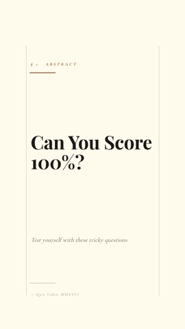 Academic · Cream hook quiz video template preview