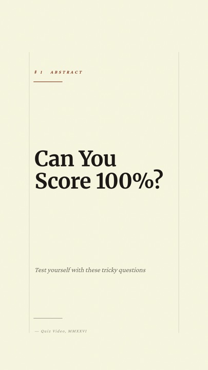 Academic · Parchment hook quiz video template preview
