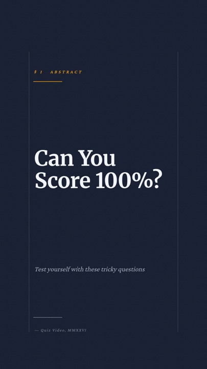 Academic · Slate hook quiz video template preview