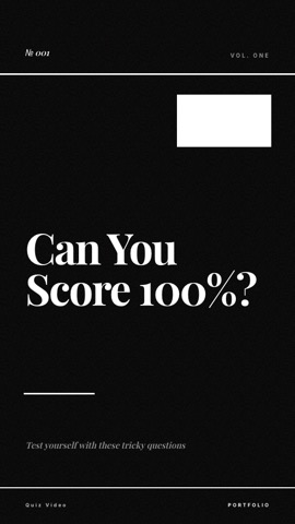 Agency · Noir hook quiz video template preview