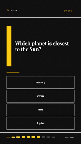 Agency · Obsidian quiz video template preview