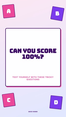 ABC · Cotton Candy hook quiz video template preview