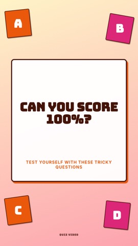 ABC · Peach Cubes hook quiz video template preview