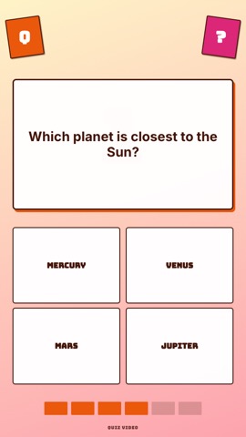 ABC · Peach Cubes quiz video template preview