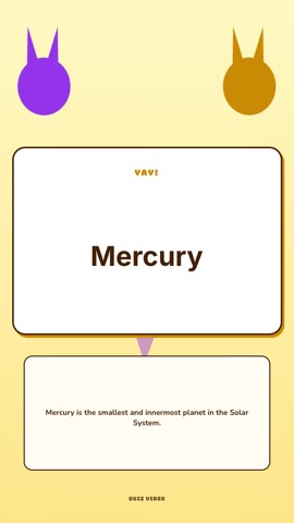 Animals · Buttercup answer quiz video template preview