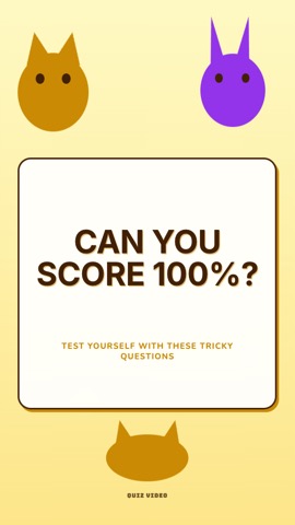 Animals · Buttercup hook quiz video template preview