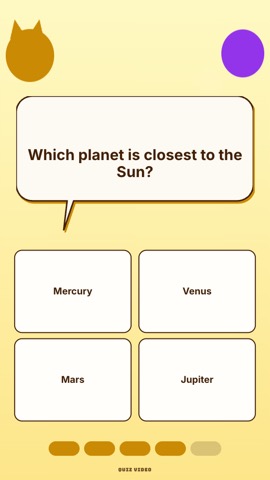 Animals · Buttercup quiz video template preview