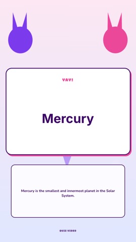 Animals · Cotton Candy answer quiz video template preview