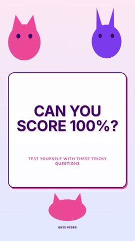 Animals · Cotton Candy hook quiz video template preview