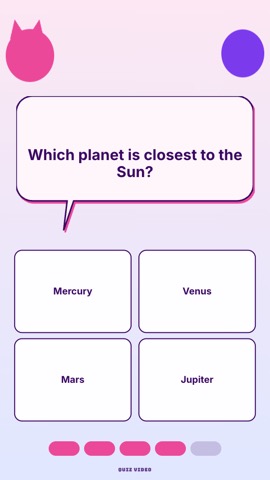 Animals · Cotton Candy quiz video template preview