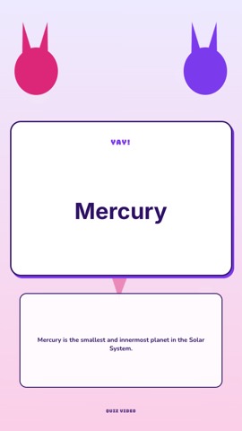 Animals · Lavender answer quiz video template preview