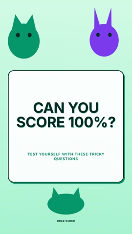 Animals · Mint Meadow hook quiz video template preview