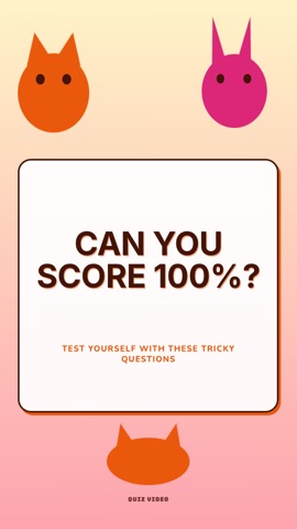Animals · Peach Pals hook quiz video template preview