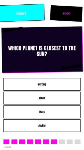 Anime · Cyberpunk quiz video template preview
