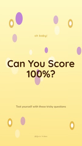 Baby · Butter hook quiz video template preview