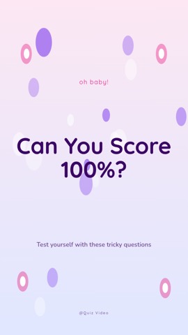 Baby · Cotton hook quiz video template preview