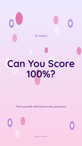 Baby · Lavender hook quiz video template preview