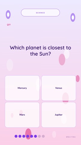 Baby · Lavender quiz video template preview
