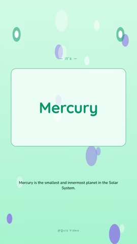Baby · Mint answer quiz video template preview
