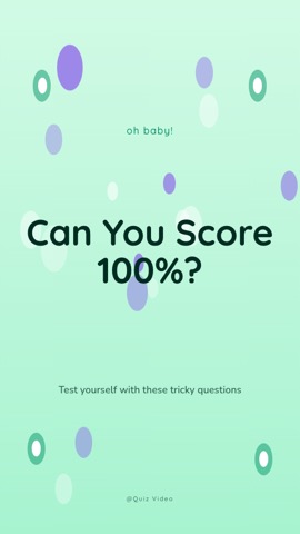 Baby · Mint hook quiz video template preview