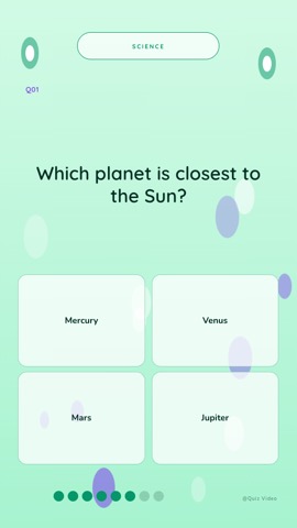 Baby · Mint quiz video template preview