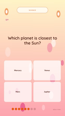 Baby · Peach quiz video template preview