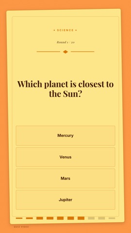 Beer Mat · Apricot quiz video template preview