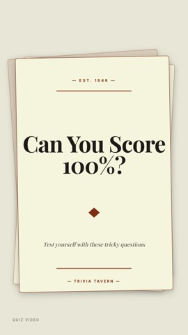 Beer Mat · Parchment hook quiz video template preview
