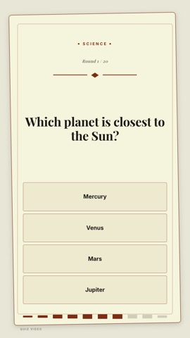 Beer Mat · Parchment quiz video template preview