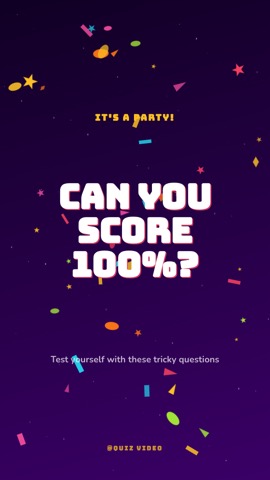 Birthday · Disco hook quiz video template preview