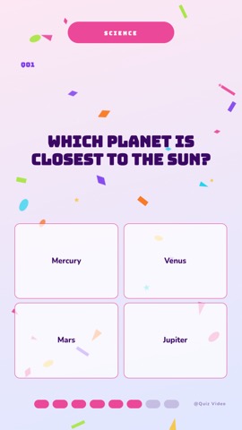Birthday · Cotton Candy quiz video template preview