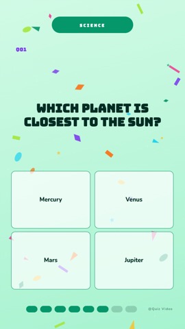 Birthday · Garden quiz video template preview
