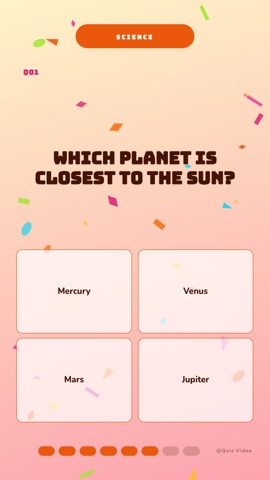 Birthday · Peach Fizz quiz video template preview