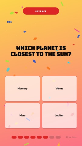 Birthday · Bash quiz video template preview