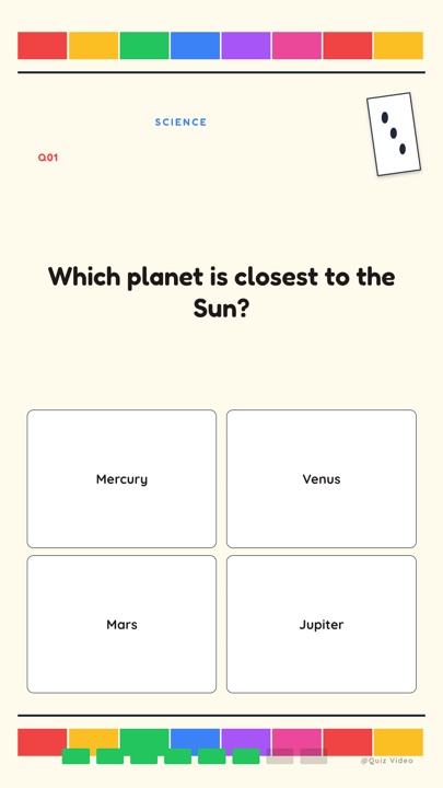 Board · Classic quiz video template preview
