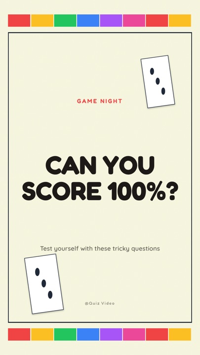 Board · Vintage hook quiz video template preview
