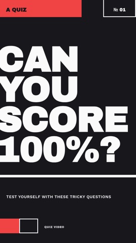 Brutalist · Carbon hook quiz video template preview