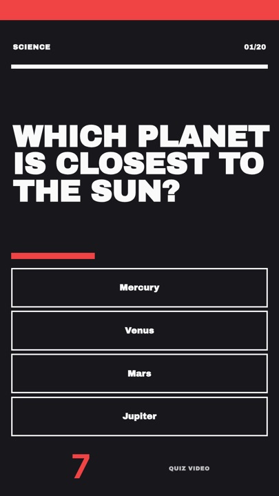 Brutalist · Carbon quiz video template preview