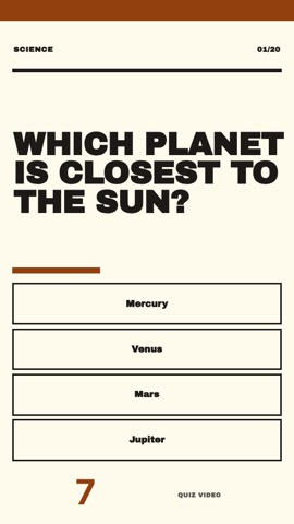 Brutalist · Cream quiz video template preview