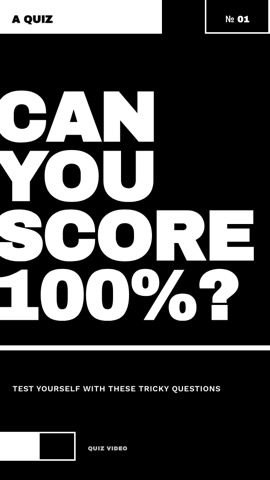 Brutalist · Noir hook quiz video template preview