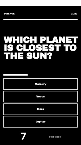 Brutalist · Noir quiz video template preview