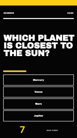 Brutalist · Obsidian quiz video template preview