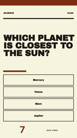 Brutalist · Parchment quiz video template preview