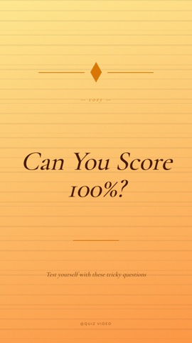 Cabin · Amber hook quiz video template preview