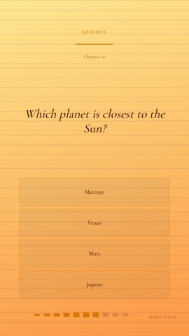 Cabin · Amber quiz video template preview
