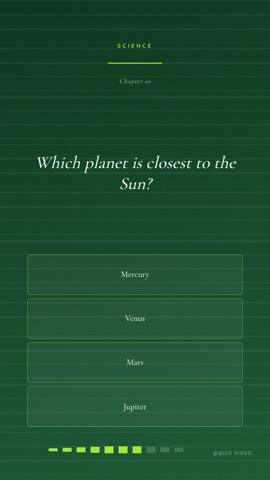 Cabin · Pine quiz video template preview