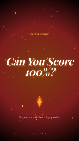 Campfire · Ember hook quiz video template preview