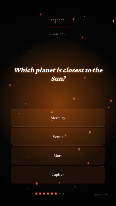 Campfire · Midnight quiz video template preview