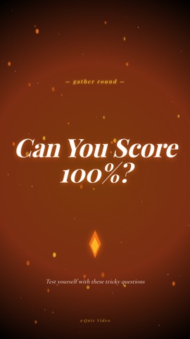 Campfire · Dusk hook quiz video template preview