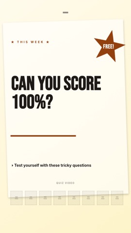 Campus · Cream hook quiz video template preview